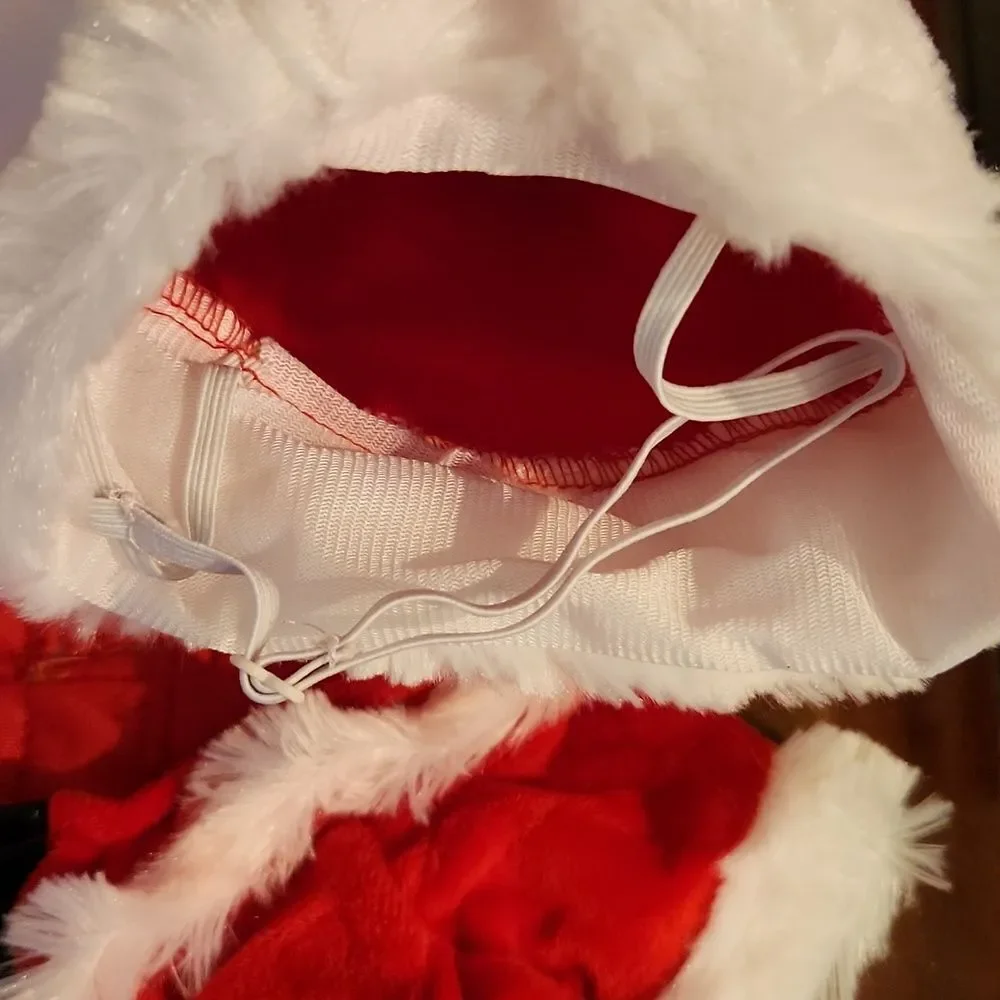 Dog Santa Claus Suit Outfit Hat